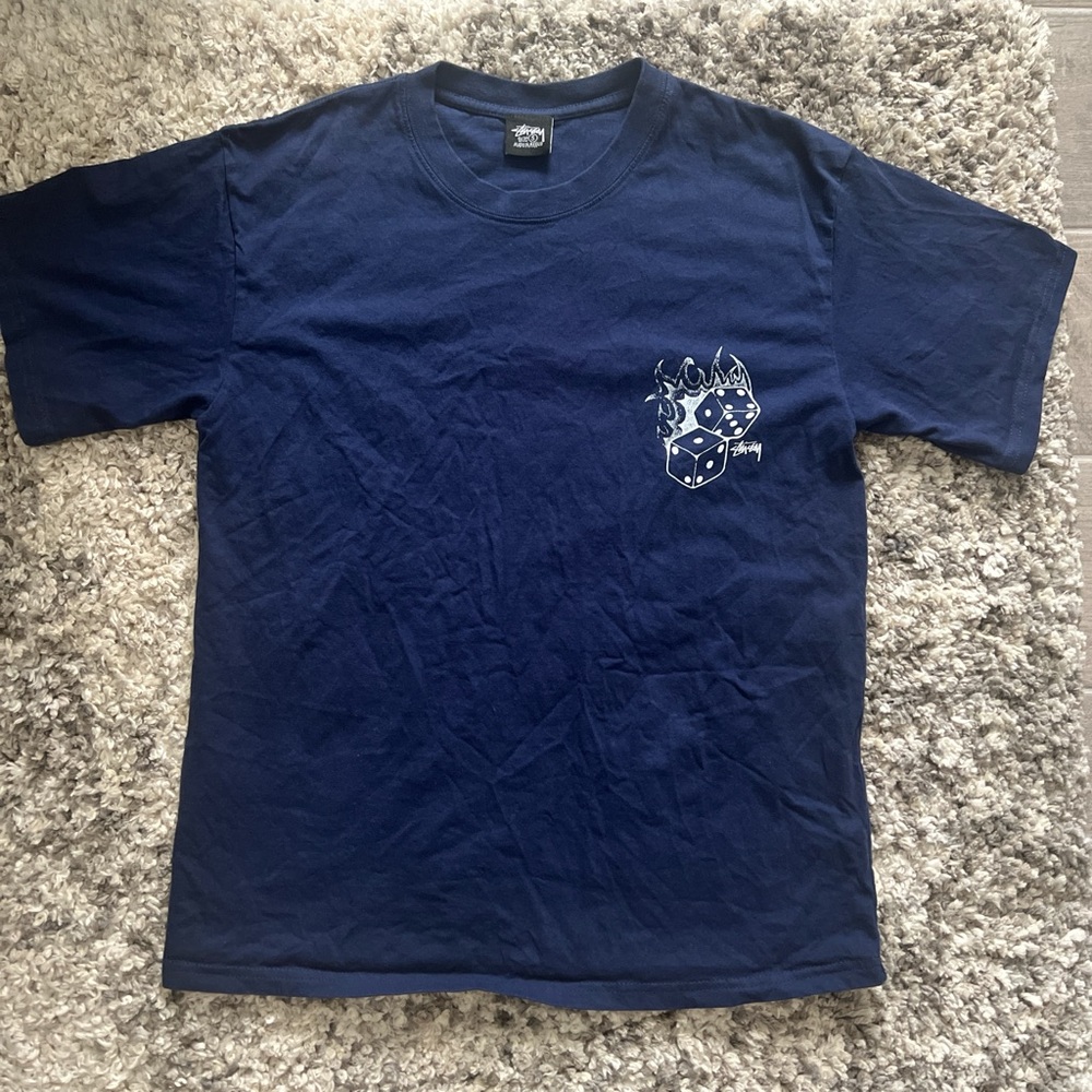 Stussy Blue Short Sleeve Tees
